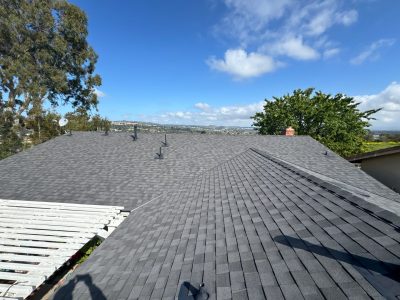 up close view of roof of home
