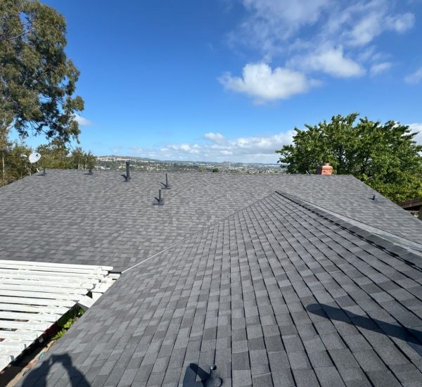 up close view of roof of home